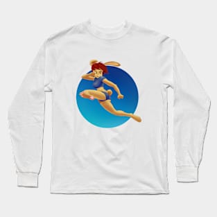 Bunny girl fly kick. Long Sleeve T-Shirt